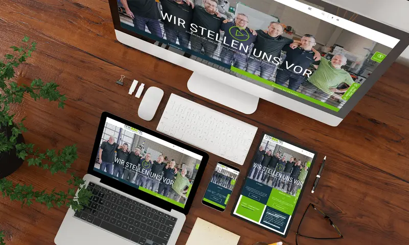 Mockup der Webseite Fesatec