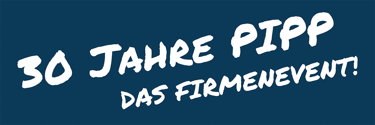 Bild zeigt den 30.Jahre Banner der Firma: "Industriebuchbinderei Pipp" Bild zeigt den 30.Jahre Banner der Firma: "Industriebuchbinderei Pipp"