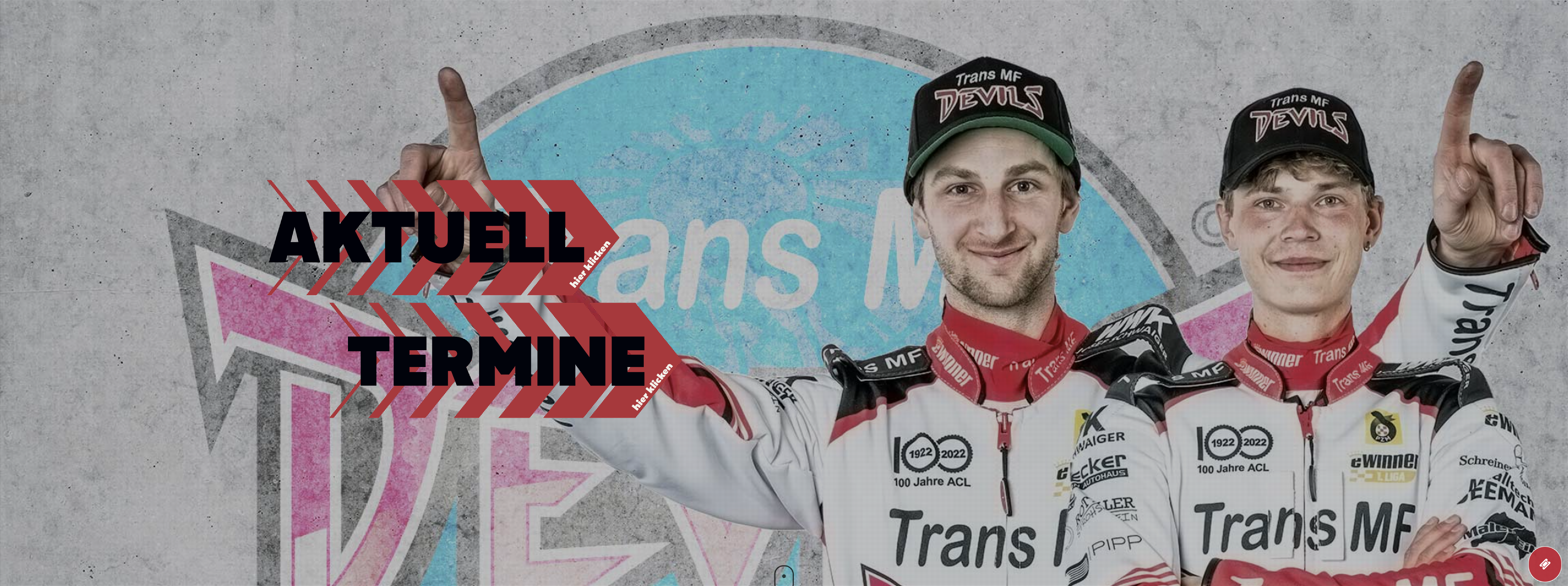 Das Bild zeigt ein Bild der Website der AC Landshut Devils Das Bild zeigt ein Bild der Website der AC Landshut Devils