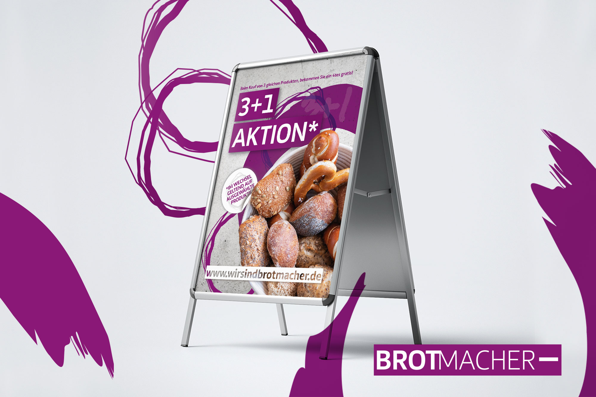 Das Bild zeigt einen Außenaufsteller der Firma: "Brotmacher" Das Bild zeigt einen Außenaufsteller der Firma: "Brotmacher"