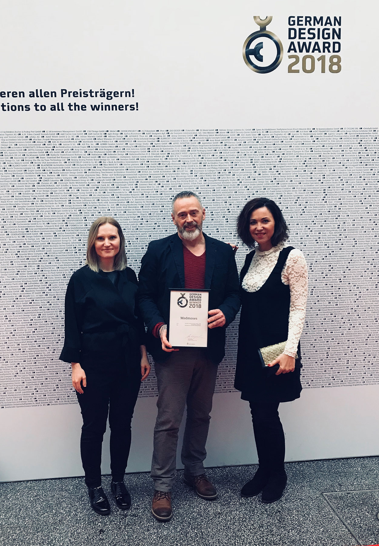 Bild von Herr und Frau Moser, welche den German Desing Award 2018 Überreicht bekommen Bild von Herr und Frau Moser, welche den German Desing Award 2018 Überreicht bekommen